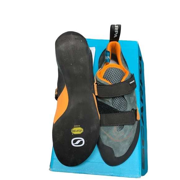 Scarpa Force V Climbing Shoes in Black and Orange - Picture 6 of 8